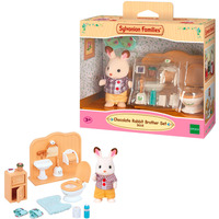 EPOCH Sylvanian Families - Set de baño hermano conejo de chocolate, Juegos de construcción 
