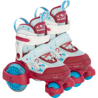 HUDORA Patín de cuatro ruedas My First LED Talla 26-29, Patines rojo/Celeste