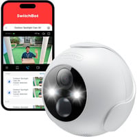 SwitchBot Outdoor Spotlight Cam 2K, Cámara de vigilancia blanco