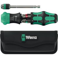 Wera Kraftform Kompakt 20 RA-R con bolsa, Conjuntos de bits negro/Verde