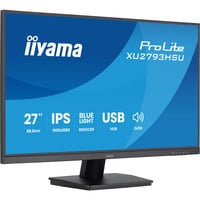 iiyama ProLite XU2793HSU-B7 pantalla para PC 68,6 cm (27") 1920 x 1080 Pixeles Full HD LED Negro, Monitor LED negro (mate), 68,6 cm (27"), 1920 x 1080 Pixeles, Full HD, LED, 1 ms, Negro