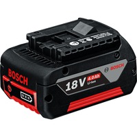 Bosch GBA 18 V 4.0 Ah Batería negro/Rojo, Batería, Ión de litio, 4 Ah, 18 V, Negro, 1 pieza(s)