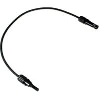  Cable de extensión solar 6mm², enchufe - toma 1 metro, 0%, Cable alargador negro