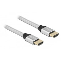 DeLOCK 85367 cable HDMI 2 m HDMI tipo A (Estándar) Plata plateado, 2 m, HDMI tipo A (Estándar), HDMI tipo A (Estándar), 3D, 48 Gbit/s, Plata