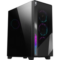 GIGABYTE GB-AC500G ST carcasa de ordenador Midi Tower Negro, Cajas de torre negro, Midi Tower, PC, Negro, ATX, EATX, micro ATX, Mini-ITX, Vidrio, Plástico, Acero, Juego