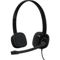 Logitech 981-000589 auricular y casco Auriculares Alámbrico Diadema Oficina/Centro de llamadas Negro, Auriculares con micrófono negro, Alámbrico, Oficina/Centro de llamadas, 20 - 20000 Hz, 80 g, Auriculares, Negro