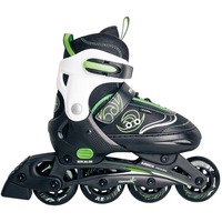 Muuwmi Patines en línea infantiles ajustables Talla 37-40 verde/Negro