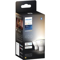 Philips Hue White Ambiance GU10 Pack doble de spots inteligentes, Lámpara LED 