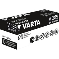 Varta -V389 Pilas domésticas, Batería plateado, Batería de un solo uso, Óxido de plata, 1,55 V, 1 pieza(s), Hg (mercurio), Plata