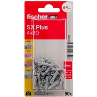 fischer SX Plus 4x20 K 50, 567820, Pasador gris claro