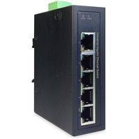 Digitus Interruptor industrial de 5 puertos Gigabit, Interruptor/Conmutador No administrado, Gigabit Ethernet (10/100/1000), Bidireccional completo (Full duplex), Montaje de pared