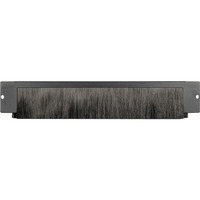 Inter-Tech 88887357 accesorio de bastidor Panel pasacables con cepillo, Cubierta Panel pasacables con cepillo, Negro, Acero, 1U, 48,3 cm (19"), 360 mm
