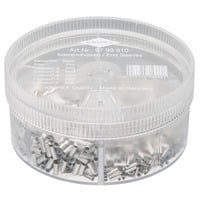 KNIPEX Caja de surtido con terminales de cable no aislados, Manguito para cables transparente