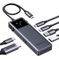 UGREEN 35998 hub de interfaz USB Tipo C 10000 Mbit/s, Estación de acoplamiento plateado, USB Tipo C, HDMI, USB 3.2 Gen 1 (3.1 Gen 1) Type-A, USB Tipo C, 10000 Mbit/s, 100 W, 4K Ultra HD