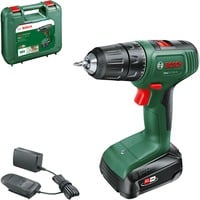 Bosch EasyDrill 18V-40 1630 RPM Sin llave 1,3 kg Negro, Verde, Taladro/destornillador verde/Negro, Taladro de pistola, Sin llave, Sin escobillas, Negro, Verde, 1,3 cm, 1630 RPM