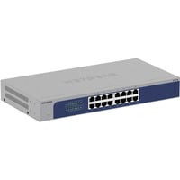 Netgear GS516-300EUS switch No administrado Gigabit Ethernet (10/100/1000) Gris, Interruptor/Conmutador No administrado, Gigabit Ethernet (10/100/1000), Montaje en rack