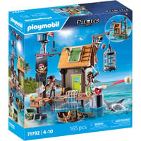 PLAYMOBIL Piratas puerto pirata con prisión de corsarios, Juegos de construcción 