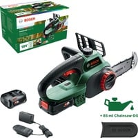 Bosch UniversalChain 18 Negro, Verde, Motosierra verde/Negro, 20 cm, 13,5 cm, 4,5 m/s, Negro, Verde, 0,08 L, Batería