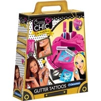 Clementoni Crazy Chic Kits para tatuajes temporales, Manualidades Multicolor, 6 año(s), Azul, Verde, Plata, 55 mm, 230 mm, 250 mm