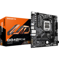 GIGABYTE B840M H, Placa base negro/Gris
