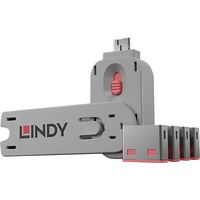 Lindy 40450 bloqueador de puerto Bloqueador de puerto + clave USB tipo A Rosa Acrilonitrilo butadieno estireno (ABS) 5 pieza(s), Protección contra robos rosa neón, Bloqueador de puerto + clave, USB tipo A, Rosa, Acrilonitrilo butadieno estireno (ABS), 5 pieza(s), Bolsa de plástico