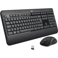 Logitech MK540 Advanced teclado Ratón incluido Universal RF inalámbrico QWERTY Internacional de EE.UU. Negro, Juego de escritorio gris oscuro, Inalámbrico, RF inalámbrico, Interruptor de membrana, QWERTY, Negro, Ratón incluido