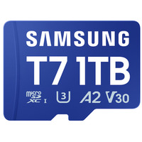 Samsung T7 microSDXC 1 TB, Tarjeta de memoria azul