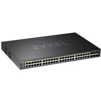 Zyxel GS2220-50HP-EU0101F switch Gestionado L2 Gigabit Ethernet (10/100/1000) Energía sobre Ethernet (PoE) Negro, Interruptor/Conmutador Gestionado, L2, Gigabit Ethernet (10/100/1000), Energía sobre Ethernet (PoE), Montaje en rack