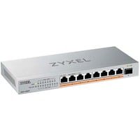 Zyxel XMG-108 No administrado 2.5G Ethernet (100/1000/2500) Plata, Interruptor/Conmutador No administrado, 2.5G Ethernet (100/1000/2500), Montaje de pared