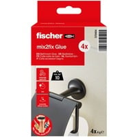 fischer GOW Adhesivo para baño Multipack, 4 piezas, Pegamento transparente