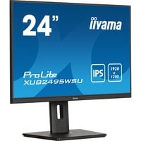 iiyama ProLite XUB2495WSU-B7 pantalla para PC 61,2 cm (24.1") 1920 x 1200 Pixeles WUXGA LED Negro, Monitor LED negro (mate), 61,2 cm (24.1"), 1920 x 1200 Pixeles, WUXGA, LED, 4 ms, Negro