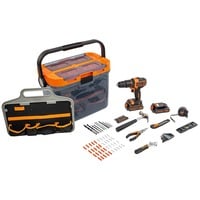 BLACK+DECKER Taladro atornillador percutor inalámbrico BCKSB04, 18 voltios, Martillo atornillador naranja/Negro