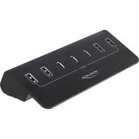 DeLOCK Hub USB 10 Gbps con 3 puertos USB Tipo-C y 4 puertos USB Tipo-A negro