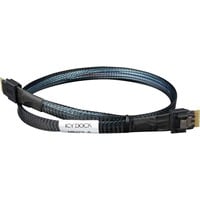 Icy Dock Cable SlimSAS x8 SFF-8654 > 2x SlimSAS x4 SFF-8654 negro