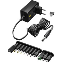 goobay Fuente de alimentación universal, 36 vatios negro