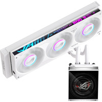 ASUS ROG Strix SLC IV 360 ARGB LCD, Refrigeración por agua blanco, Kit de refrigeración líquida, 12 cm, Blanco