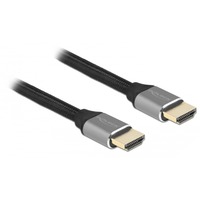 DeLOCK 83996 cable HDMI 2 m HDMI tipo A (Estándar) Negro, Gris gris, 2 m, HDMI tipo A (Estándar), HDMI tipo A (Estándar), 3D, 48 Gbit/s, Negro, Gris