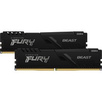 Kingston FURY FURY Beast 64GB 3200MT/s DDR4 CL16 DIMM (Kit de 2) Black, Memoria RAM negro, 64 GB, 2 x 32 GB, DDR4, 288-pin DIMM