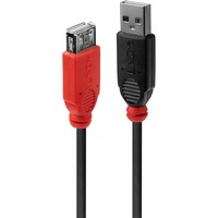 Lindy 42817 cable USB 5 m USB 2.0 USB A Negro, Cable alargador negro, 5 m, USB A, USB A, USB 2.0, 480 Mbit/s, Negro