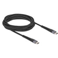 DeLOCK Cable USB 2.0, conector USB-C > conector USB-C con protección contra dobleces prolongada negro