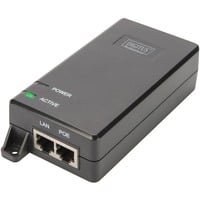 Digitus Inyector PoE+, 802.3at, 30 W 802.3at, 30 W, Gigabit Ethernet, 10,100,1000 Mbit/s, IEEE 802.3at, Negro, 400 m, China