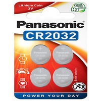 Panasonic CR-2032EL/4B pila doméstica Batería de un solo uso CR2032 Litio Batería de un solo uso, CR2032, Litio, 3 V, 4 pieza(s), 220 mAh
