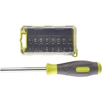 Ryobi Destornillador RSD17PCS, con juego de 17 puntas, Conjuntos de bits verde/Gris