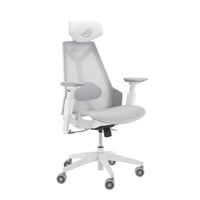 ASUS ROG Destrier Ergo Core White Silla para videojuegos de PC Asiento de malla Blanco, Asientos de juego blanco, Silla para videojuegos de PC, 136 kg, Asiento de malla, Respaldo de rejilla, Blanco, Metal
