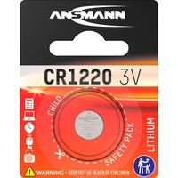 Ansmann Lithium CR 1220, 3 V Battery Batería de un solo uso Ión de litio plateado, 3 V Battery, Batería de un solo uso, Ión de litio, 3 V, 1 pieza(s), CR 1220