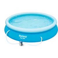 Bestway Fast Set 57274 piscina sobre suelo Piscina hinchable Círculo 5377 L Azul azul, 5377 L, Piscina hinchable, Azul, 15 kg