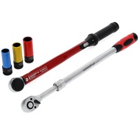 GEDORE juego para cambio de ruedas rojo, 5 piezas, Llave de torsión negro/Rojo