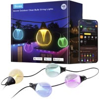 Govee Guirnaldas luminosas para exteriores con lámparas transparentes, Luces de cuerda 