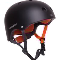 HUDORA 84104 casco de protección para deporte Skateboarding Negro, Naranja Casco abierto negro, Casco abierto, Construcción robusta con calota dura, Negro, Naranja