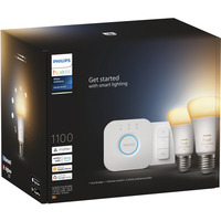 Philips Hue White Ambiance Kit de inicio: Bombilla E27 A60 Pack doble + regulador, Lámpara LED 